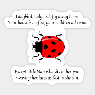 Ladybird Ladybird nursery rhyme Sticker